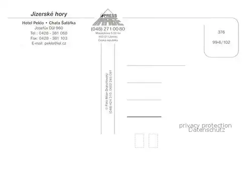 AK / Ansichtskarte Jizerske_hory Hotel Peklo Chata Safarka Jizerske hory