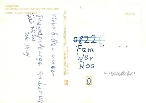 AK / Ansichtskarte Klingenthal_Vogtland Jugendherberge Klement Gottwald Aschberg Klingenthal_Vogtland