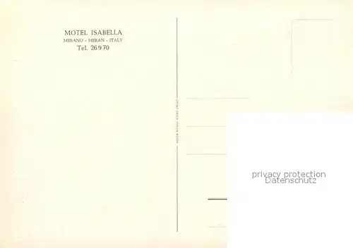 AK / Ansichtskarte Meran_Merano Motel Isabelle Terrasse Meran Merano