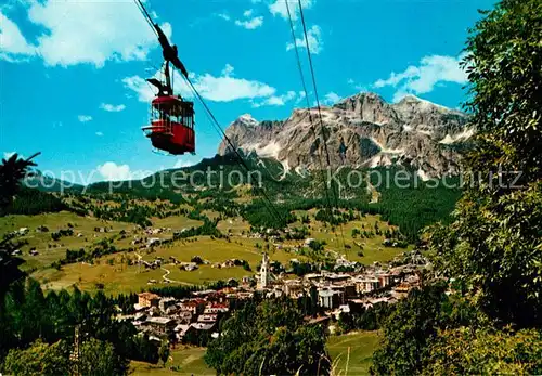 AK / Ansichtskarte Cortina_d_Ampezzo Drahtseilbahn Tofanegruppe Dolomiten Cortina_d_Ampezzo