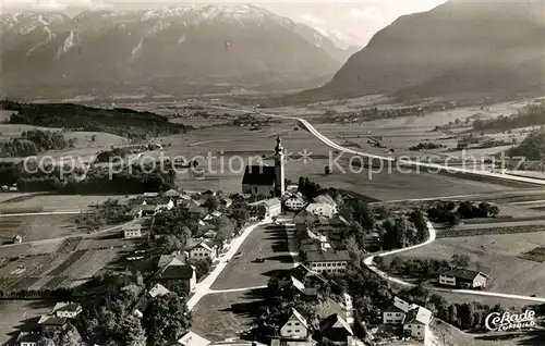 AK / Ansichtskarte Anger_Chiemgau Autobahn Untersberg Fliegeraufnahme Anger Chiemgau