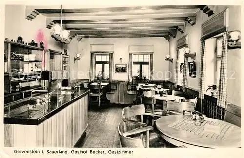 AK / Ansichtskarte Grevenstein Gasthof Becker Gastzimmer  Grevenstein