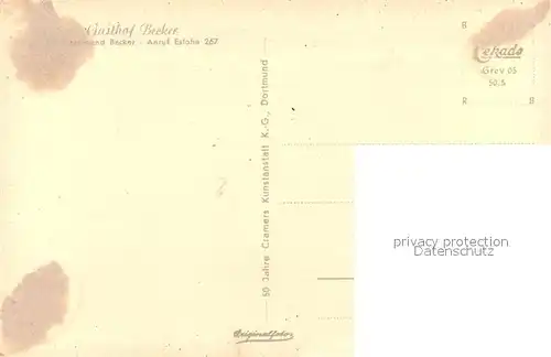 AK / Ansichtskarte Grevenstein Gasthof Becker Gastzimmer  Grevenstein