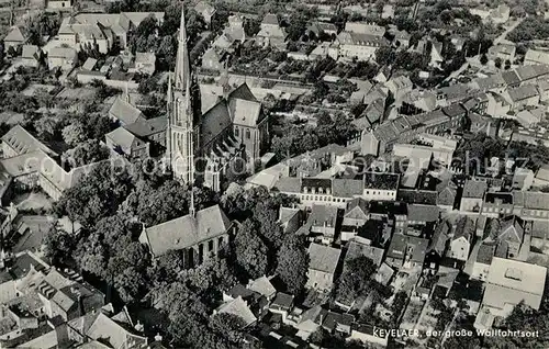 AK / Ansichtskarte Kevelaer Fliegeraufnahme Wallfahrtskirche  Kevelaer