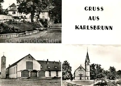 AK / Ansichtskarte Karlsbrunn_Grossrosseln Kirche  