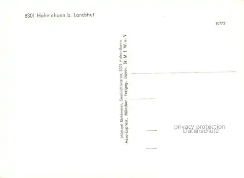 AK / Ansichtskarte Hohenthann_Landshut Fliegeraufnahme Hohenthann_Landshut