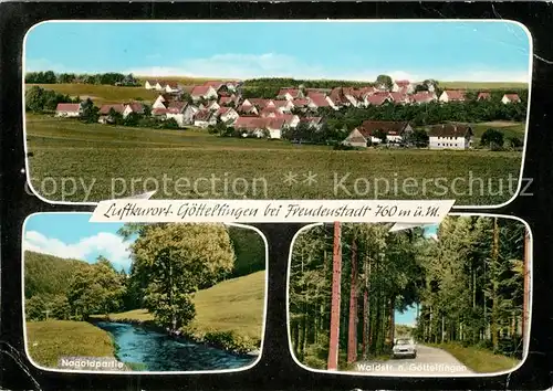 AK / Ansichtskarte Goettelfingen_Seewald_Schwarzwald Waldstrasse Nagoldpartie Goettelfingen_Seewald
