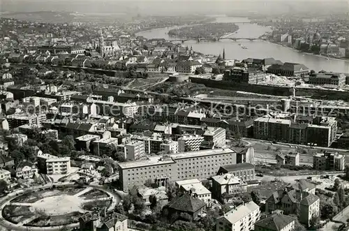 AK / Ansichtskarte Budapest Fliegeraufnahme Donaupartie Budapest