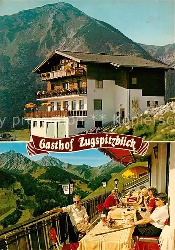 AK / Ansichtskarte Zoeblen Gasthaus Cafe Pension Zugspitzblick Zoeblen
