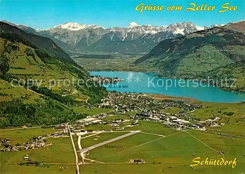 AK / Ansichtskarte Schuettdorf_Zell Fliegeraufnahme mit See Schuettdorf Zell