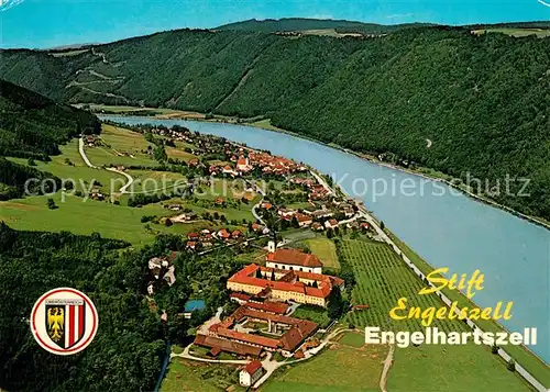 AK / Ansichtskarte Engelhartszell_Donau_Oberoesterreich Fliegeraufnahme Stift Engelszell Engelhartszell_Donau