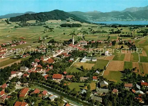 AK / Ansichtskarte St_Georgen_Attergau Fliegeraufnahme mit Attersee St_Georgen_Attergau