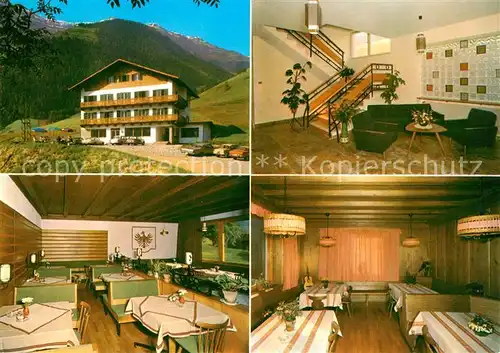 AK / Ansichtskarte St_Leonhard_Passeier Pension Sonnenhof Gaststube Jaufenpass Strasse St_Leonhard_Passeier