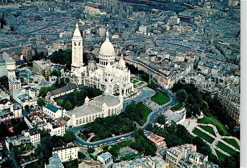 AK / Ansichtskarte Paris Basilique du Sacre Coeur vue aerienne Paris