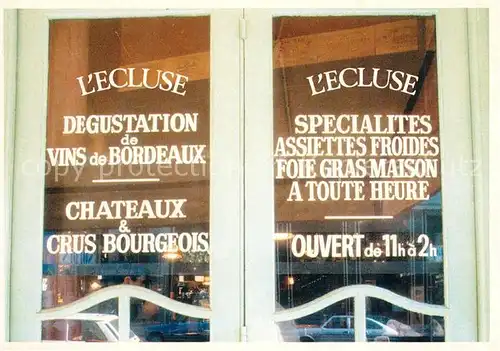 AK / Ansichtskarte Paris Ecluse Opera Bar a vin Restaurant Paris