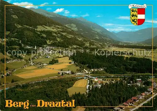 AK / Ansichtskarte Berg_Drautal Sommerfrische Gailtaler Alpen Kreuzeckgruppe Fliegeraufnahme Berg Drautal