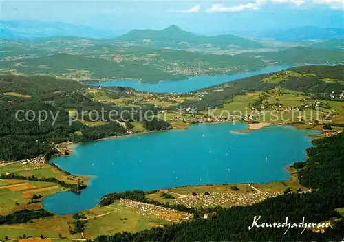 AK / Ansichtskarte Keutschach_See Keutschachersee Woerthersee Fliegeraufnahme Keutschach See
