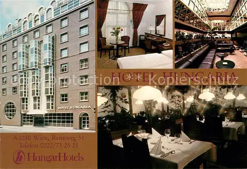 AK / Ansichtskarte Wien Hotel Hungaria Restaurant Bar Wien