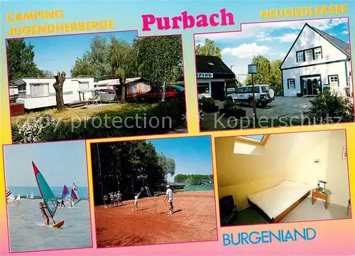 AK / Ansichtskarte Purbach_Neusiedler_See Camping Jugendherberge Tuerkenhain Freizeitzentrum Windsurfen Tennis Purbach_Neusiedler_See