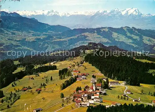 AK / Ansichtskarte Sulzberg_Vorarlberg Panorama Blick gegen Schweizer Berge Fliegeraufnahme Sulzberg Vorarlberg