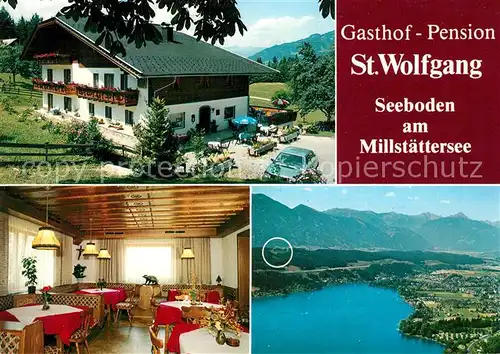 AK / Ansichtskarte Seeboden_Kaernten Gasthof Pension St Wolfgang Alpen Fliegeraufnahme Seeboden Kaernten