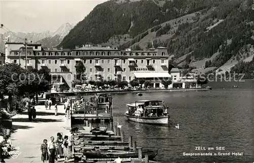 AK / Ansichtskarte Zell_See Seepromenade Grand Hotel Zell_See