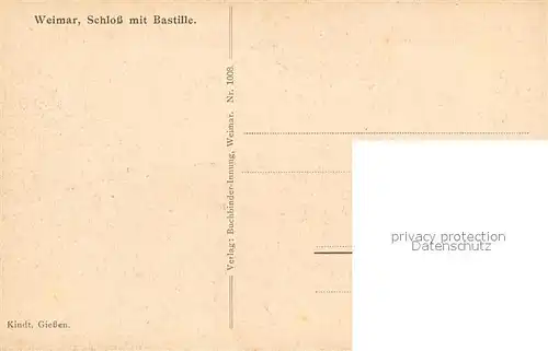 AK / Ansichtskarte Weimar_Thueringen Schloss Bastille Kuenstlerkarte Wottge 1918 Weimar Thueringen