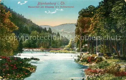 AK / Ansichtskarte Blankenburg_Thueringen Wasserfall Schwarzatal Blankenburg_Thueringen