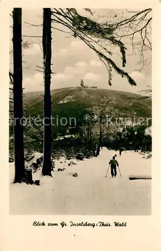 AK / Ansichtskarte Grosser_Inselsberg Skifahrer Grosser Inselsberg