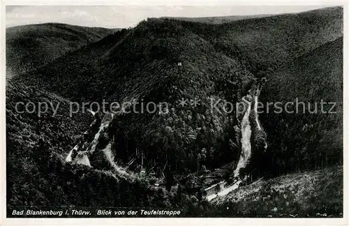 AK / Ansichtskarte Blankenburg_Bad Panorama von der Teufelstreppe Blankenburg_Bad