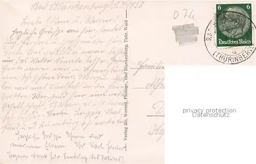 AK / Ansichtskarte Blankenburg_Bad Panorama von Greifenstein Blankenburg_Bad