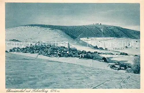 AK / Ansichtskarte Oberwiesenthal_Erzgebirge Fichtelberg Panorama Winterlandschaft Oberwiesenthal Erzgebirge