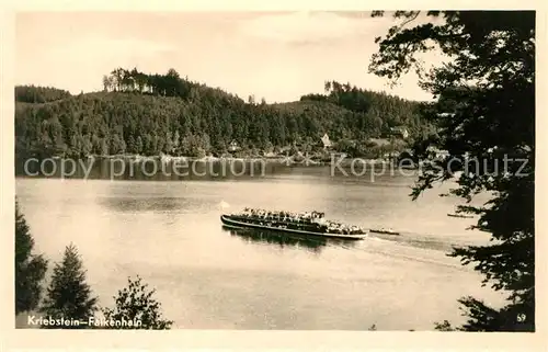 AK / Ansichtskarte Kriebstein Falkenhain Ausflugsschiff Kriebstein