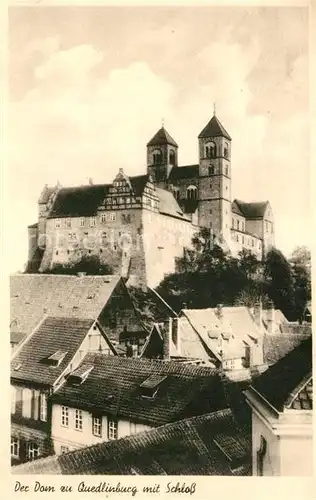 AK / Ansichtskarte Quedlinburg Dom Schloss Quedlinburg