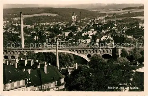 AK / Ansichtskarte Plauen_Vogtland Friedrich August Bruecke Plauen_Vogtland