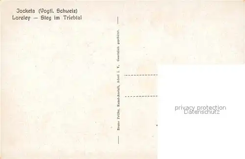 AK / Ansichtskarte Jocketa Loereley Steg Trieble Jocketa