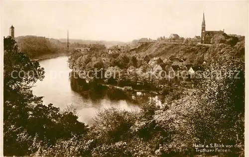 AK / Ansichtskarte Halle_Saale Trothaer Felsen Halle_Saale
