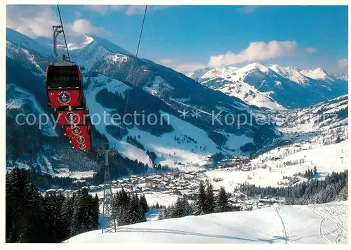 AK / Ansichtskarte Saalbach Hinterglemm Bergbahn Wintersportplatz Alpenpanorama Saalbach Hinterglemm