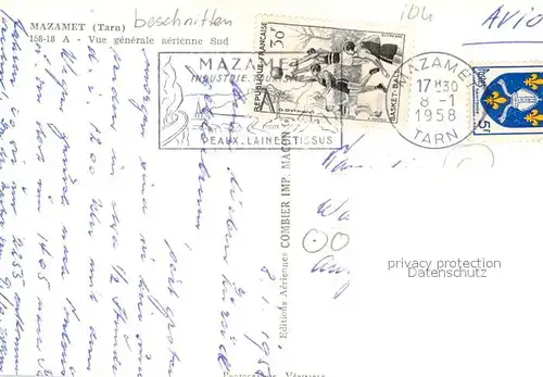 AK / Ansichtskarte Mazamet Vue Aerienne Mazamet