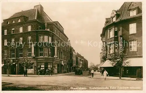 AK / Ansichtskarte Rheinhausen_Duisburg Krefelderstrasse Ecke Friedrich Alfredstrasse  Rheinhausen Duisburg