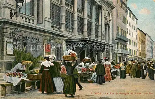 AK / Ansichtskarte Nice_Alpes_Maritimes Rue St. Francois de Paule  Nice_Alpes_Maritimes