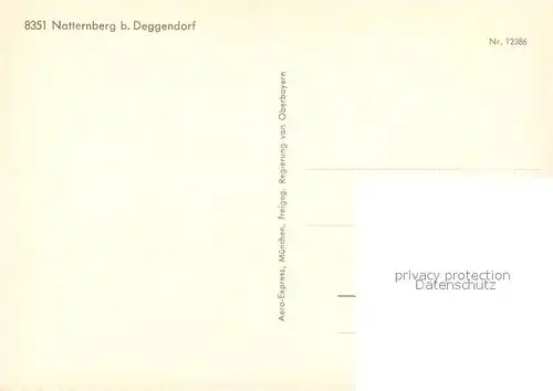 AK / Ansichtskarte Natternberg_Niederbayern Fliegeraufnahme Natternberg Niederbayern