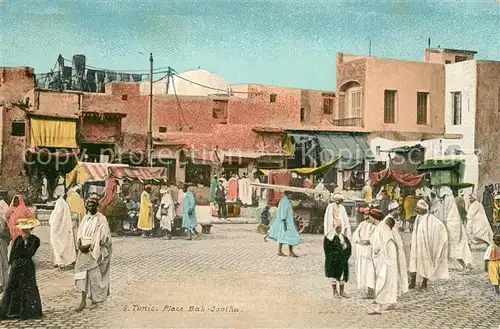 AK / Ansichtskarte Tunis Place Bah Souika Tunis