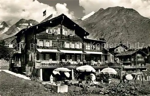 AK / Ansichtskarte Saas Fee Pension Supersaxo  Saas Fee