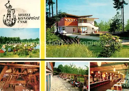 AK / Ansichtskarte Konopiste_Tschechien Motel Restaurant Autocamping Reiten Konopiste_Tschechien