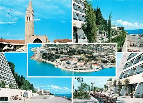 AK / Ansichtskarte Bernardin Turistico hotelsko naselje Hotel Kirche Fliegeraufnahme Bernardin