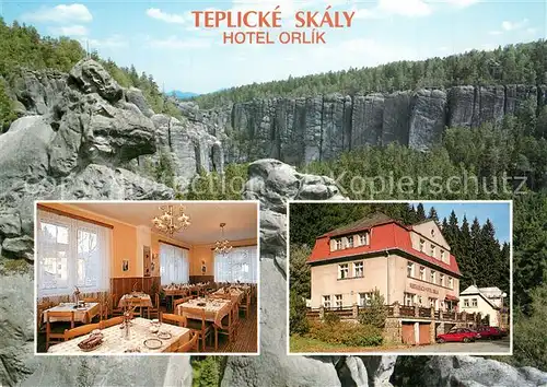 AK / Ansichtskarte Teplice_Metuji Hotel Orlik Teplicke Skaly Felsen Landschaft Teplice Metuji