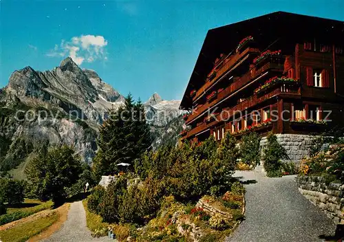 AK / Ansichtskarte Braunwald_GL Haus Bergfrieden Hotel Restaurant Alpen Braunwald GL