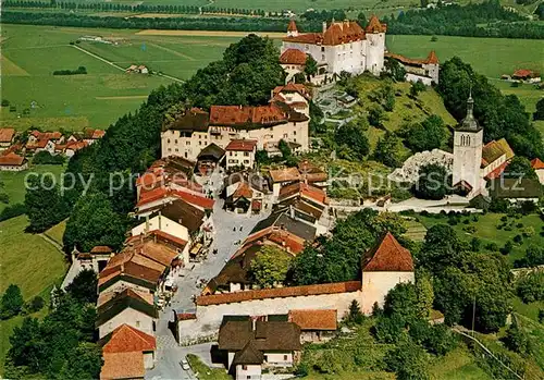 AK / Ansichtskarte Gruyeres_FR Vue aerienne Gruyeres FR