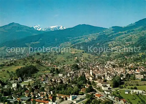 AK / Ansichtskarte Altstaetten_SG mit Altmann und Saentis Appenzeller Alpen Altstaetten_SG